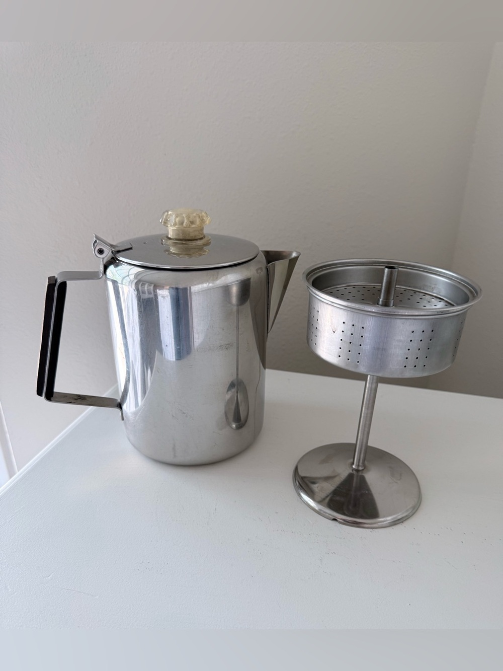 Vintage Stainless Steel Stovetop 9 Cup Coffee Percolator | Camping Hong Kong